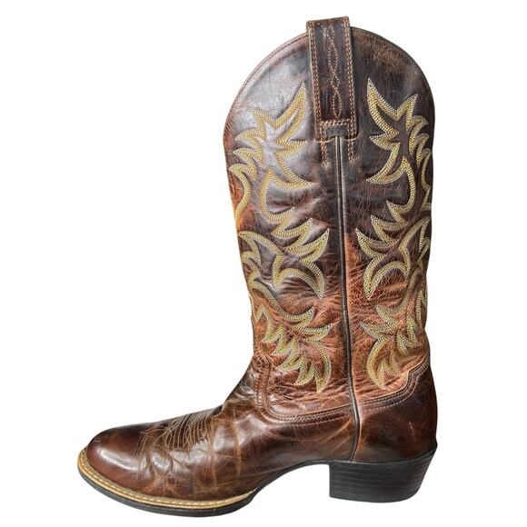 Ariat Men’s Heritage Brown Leather Western Cowboy Boot Size US 9.5 D main image 11